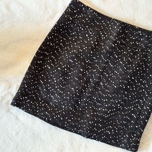 The Limited Black Pebbled Tweed Mini Skirt